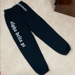 Black Alpha Delta Pi ADPi Sweatpants joggers